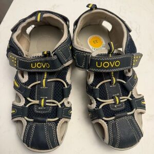 Uovo Fisherman Sandals Kids Size 2 Blue Hiking Waterproof Closed Toe